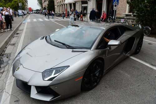 A general view of a Lamborghini Aventador during the 69th Venice Film Festival on September 6, 2012 in Venice, Italy.