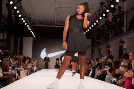 Nate Burleson's daughter Mia made her fashion debut with Rookie USA wearing Nike (@atoyaburleson/IInstagram)