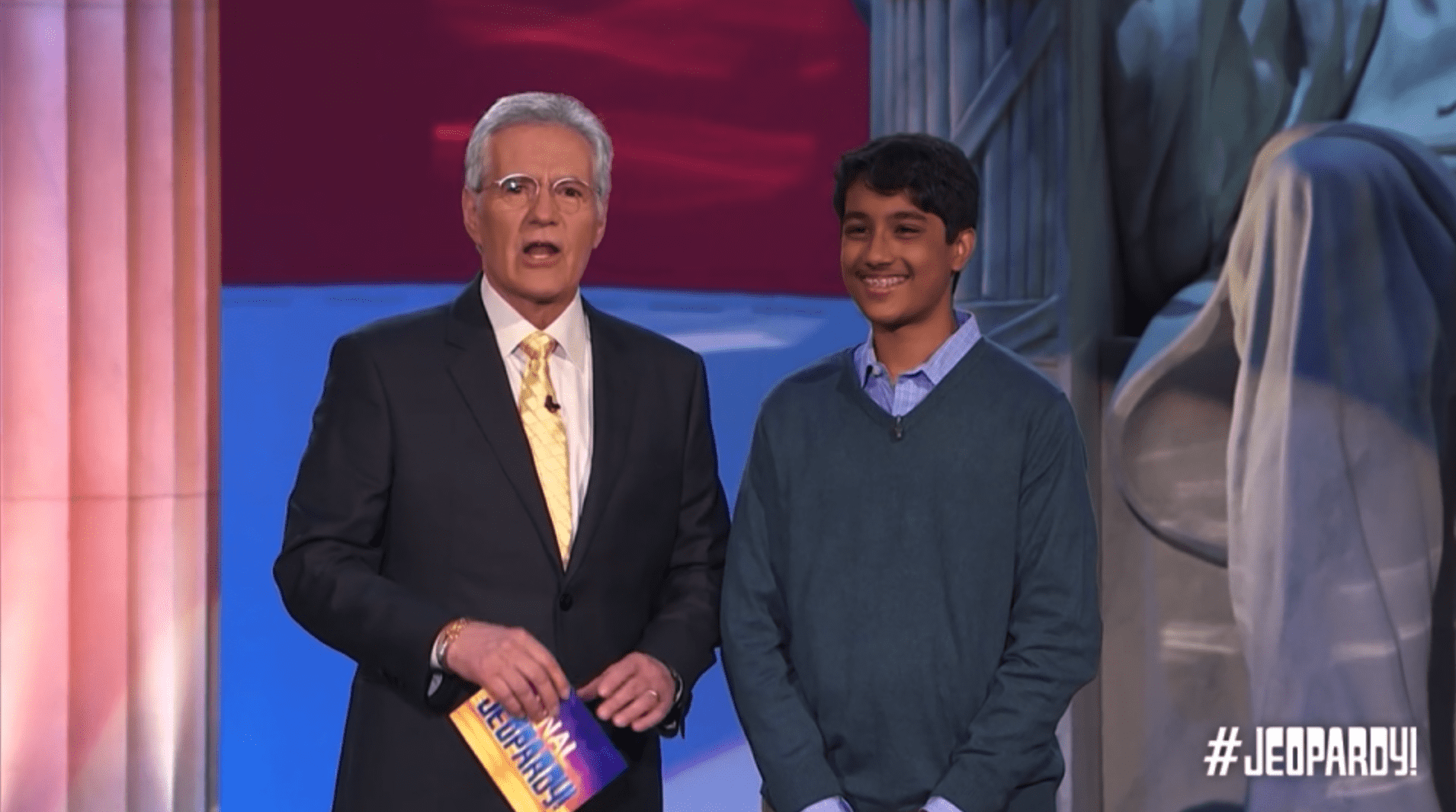Sharath won the 'Jeopardy!' Teen Tournament in 2016, led by late host, Alex Trebek (ABC)