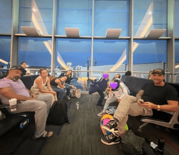 Kristen Bell said their flight was delayed nine hours and then ultimately moved to the night day (kristenanniebell/Instagram)
