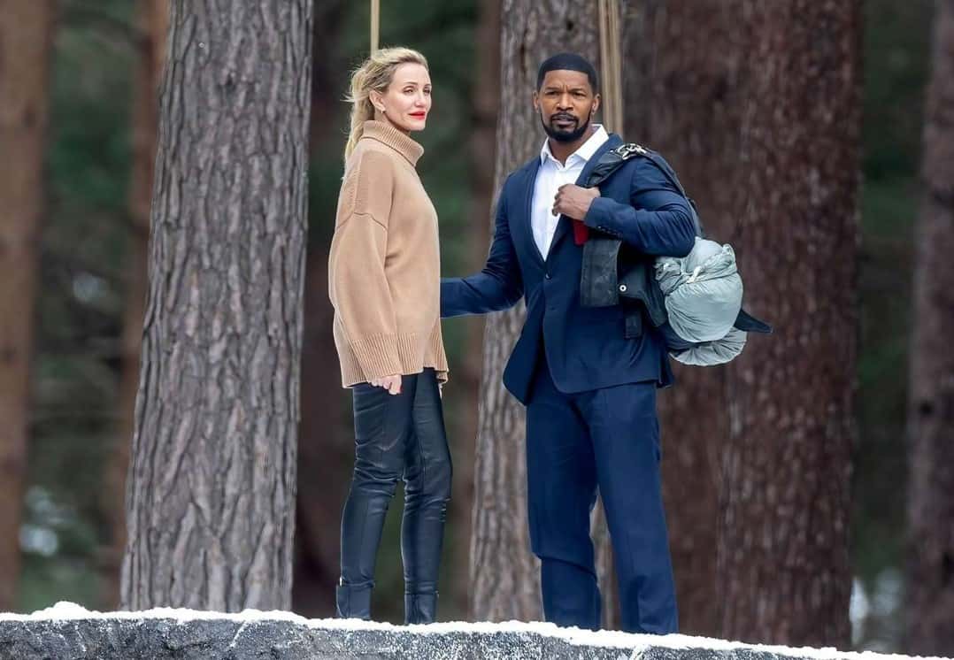 Cameron Diaz (L) and Jamie Foxx in the upcoming 'Back in Action' (IMDb)