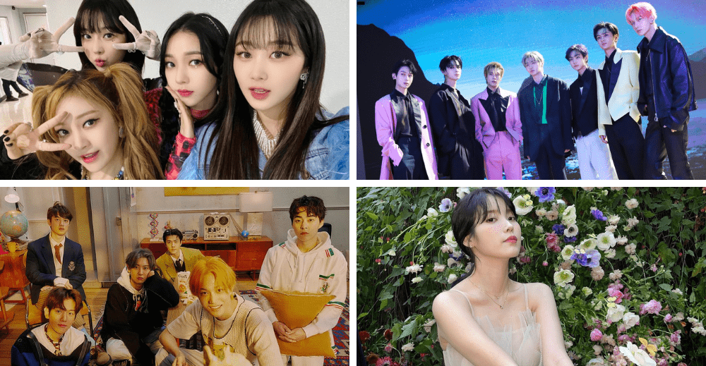 aespa, Enhypen, EXO and IU are nominated (@aespa_official, @ENHYPEN, @weareoneEXO/Twitter, @dlwlrma/Instagram)
