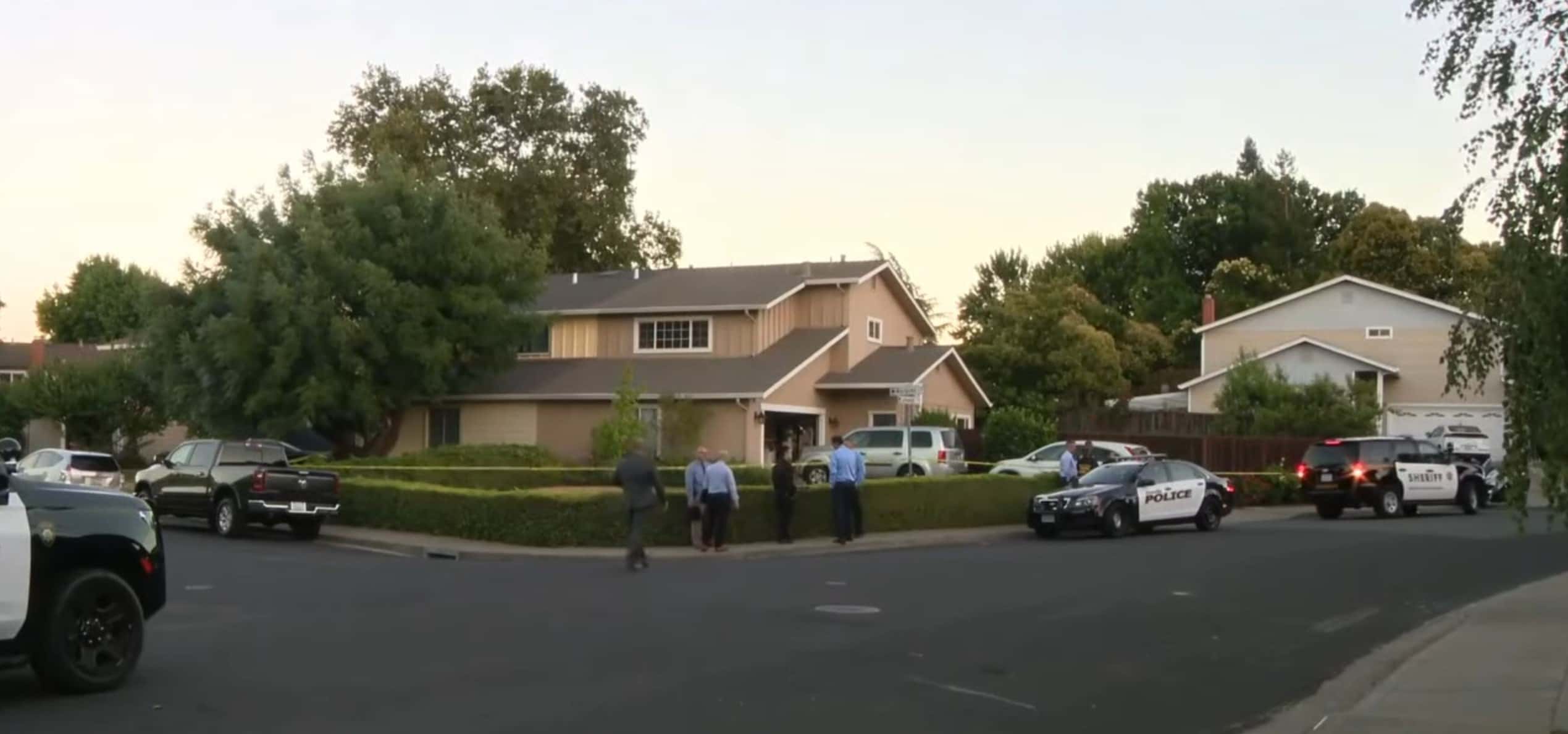 Three victims were found dead inside their home in Larkwood Circle (KTVU FOX 2 screengrab)