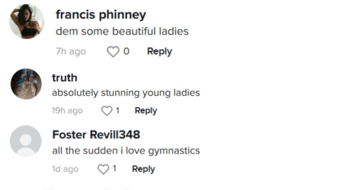 Olivia Dunne TikTok's comment section (livvy/ TikTok)
