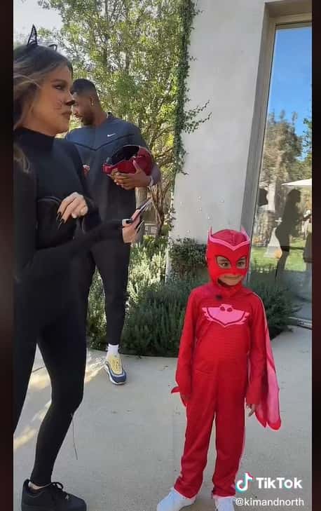 'The Kardashians' star Khloe Kardashian and ex Tristan Thompson (TikTok/@kimandnorth)