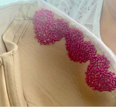 The designer, Mark Zunino emphasised her love for heart signs and fondness for number three and replicated in her pink gown for the wedding (Mark Zunino/Instagram)