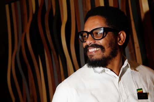 Rohan Marley arrives at the House of Marley booth during CES 2016 at the Las Vegas Convention Center on January 7, 2016 in Las Vegas, Nevada.