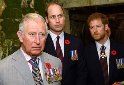 Prince Charles, Prince of Wales, Prince William, Duke of Cambridge and Prince Harry visit the tunnel and trenches at Vimy Memorial Park during the commemorations for the centenary of the Battle of Vimy Ridge on April 9, 2017 in Vimy, France. The Battle Of Vimy Ridge was fought during WW1 as part of the initial phase of the Battle of Arras. Although British-led, it was mostly fought by the Canadian Corps. A centenary commemorative service will be held at the Canadian National Vimy Memorial in France attended by the Prince of Wales, The Duke of Cambridge and Prince Harry and representatives of the Canadian Government.