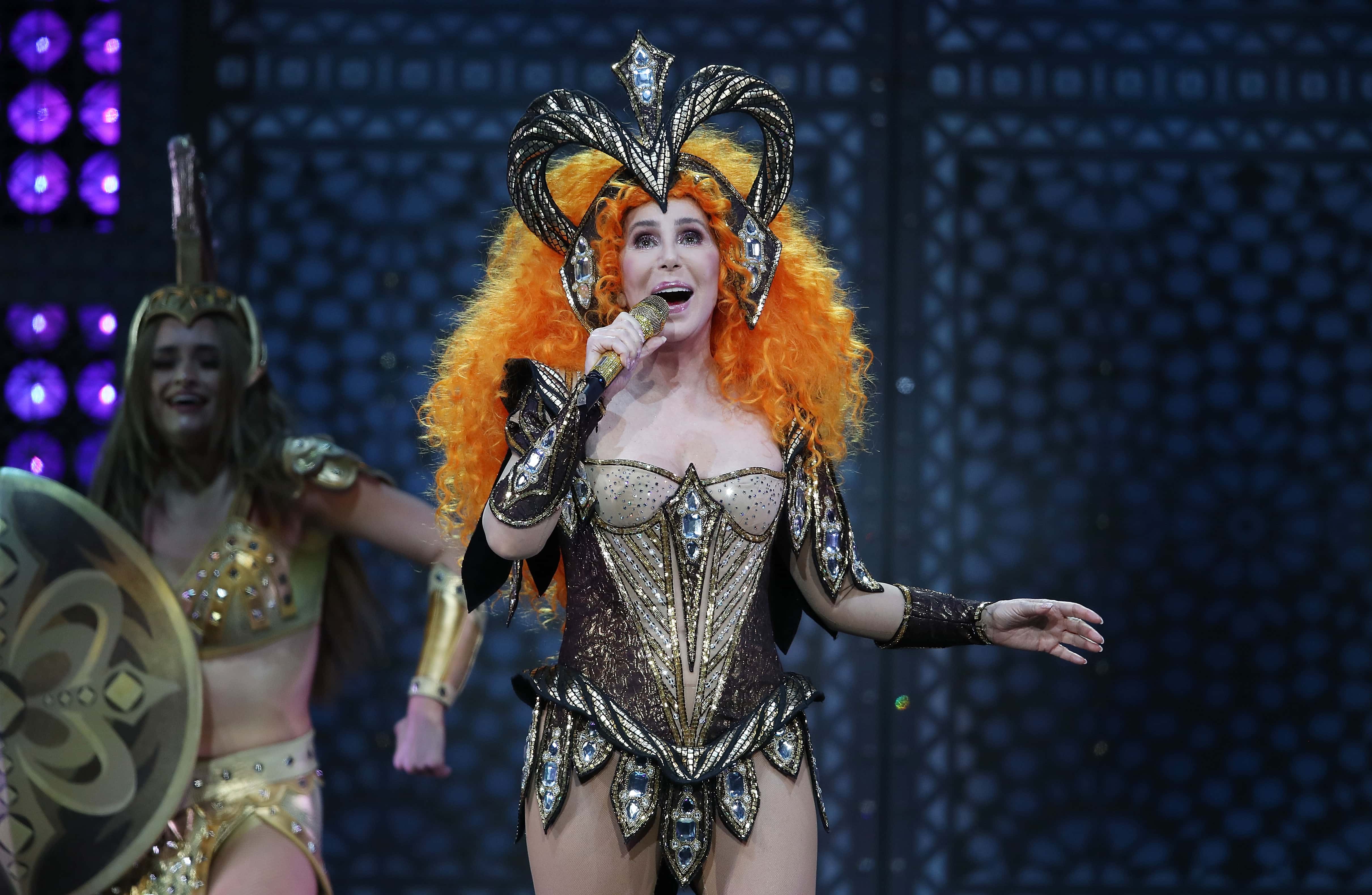 Cher performs during her Here We Go Again Tour at Rod Laver Arena on October 3, 2018 in Melbourne, Australia.