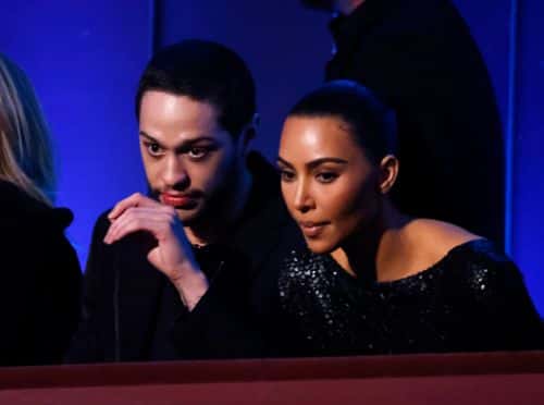 Pete Davidson and Kim Kardashian attend the 23rd Annual Mark Twain Prize For American Humor at The Kennedy Center on April 24, 2022 in Washington, DC.