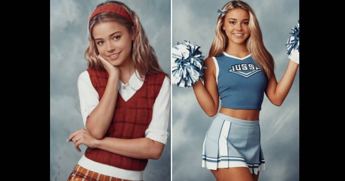 Olivia Dunne's AI generated images (livvydunne/ TikTok)