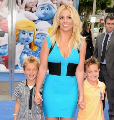 Britney Spear along with her kids, Jayden and Preston (Steve Grintz/Getty Images)