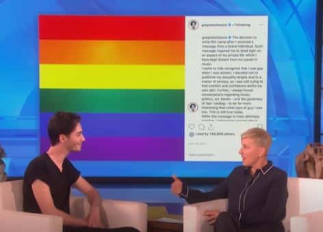 Greyson Chance appeared multiple times on the show ( The Ellen Show screenshot/ YouTube)