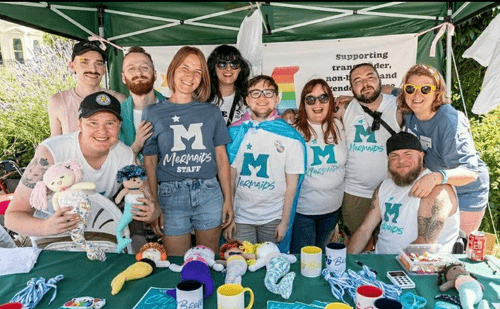 A Mermaids group during a weekend at Trans Pride Brighton (mermaidsgender/Instagram)