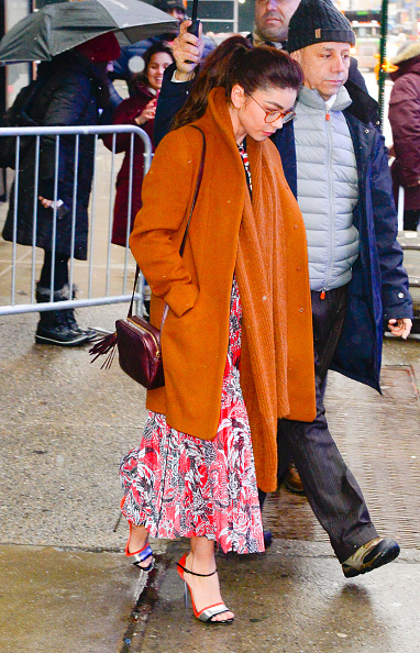  Actress Sarah Hyland is seen leaving Good Morning America on March 1, 2019 in New York City. (Photo by Raymond Hall/GC Images)