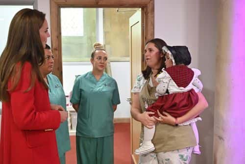 Catherine, Princess of Wales visits St Thomas Church, which has been has been redeveloped to provide support to vulnerable people, during their visit to Wales on September 27, 2022 in Swansea, Wales.