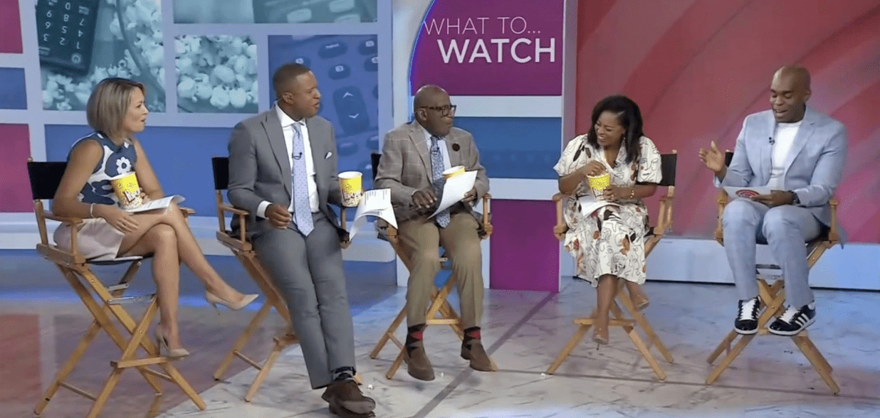 Dylan Dreyer, Craig Melvin, Al Roker and Sheinelle Jones during 'What to Watch' segment on 'Today' (NBC)