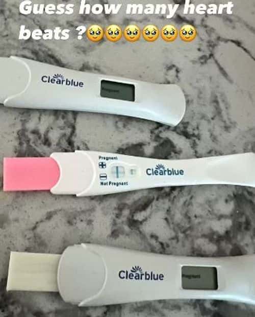 The pregnancy tests done by Chrisean ( Chrisean Rock Baby/ Instagram)