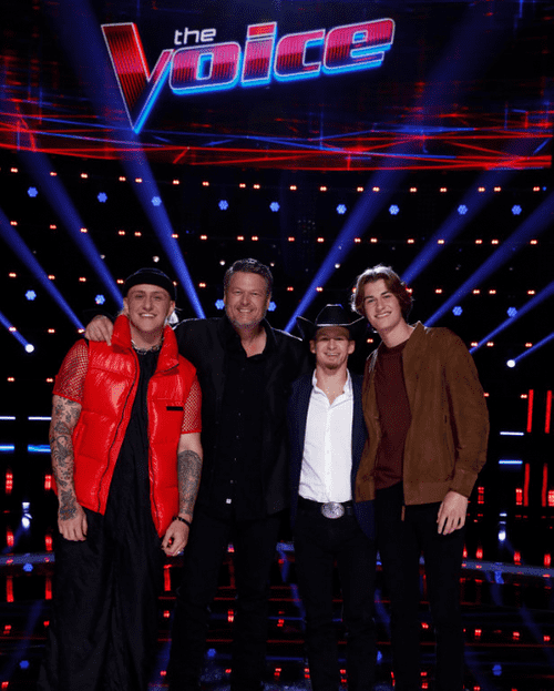 'The Voice' Season 22 stars Bodie, Blake Shelton, Bryce Leatherwood, Brayden Lape (Trae Patton/NBC)