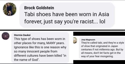 Facebook comments of the Prophecy News article calling the conspiracy theory 'racist' (Facebook)