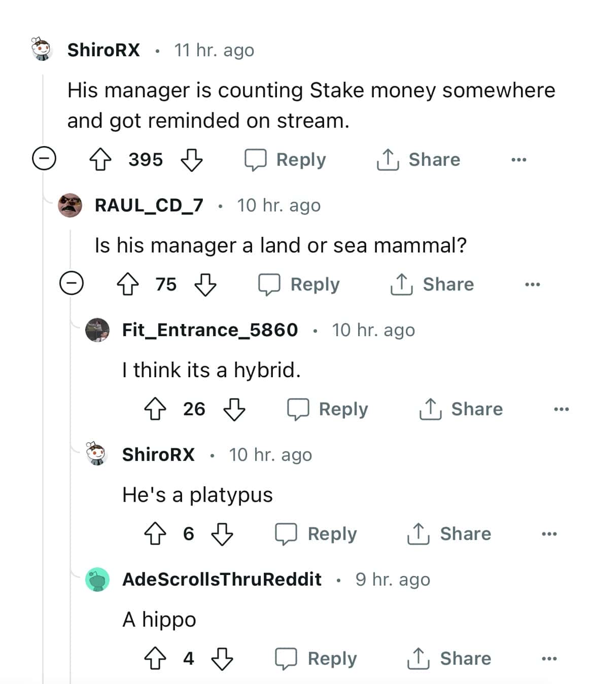 comments on xQc livestream