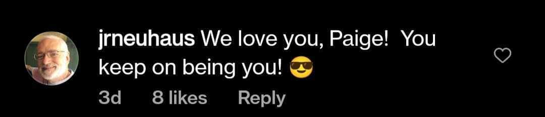 A user jrneuhaus appreciated Spiranac's originality (_paige.renee/Instagram)