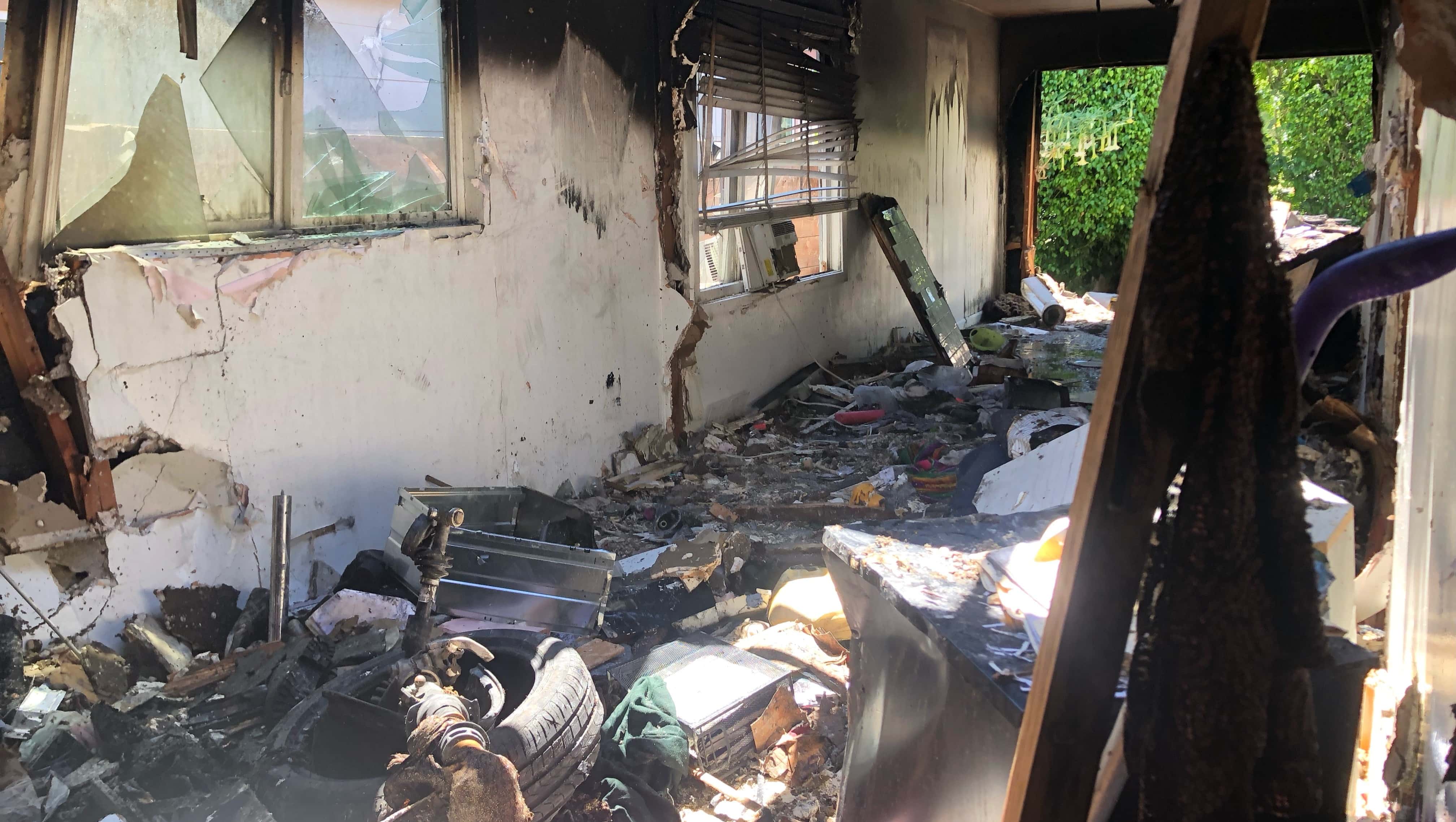 Destruction caused by Anne Heche's accident (Lynne Mishele/gofundme)