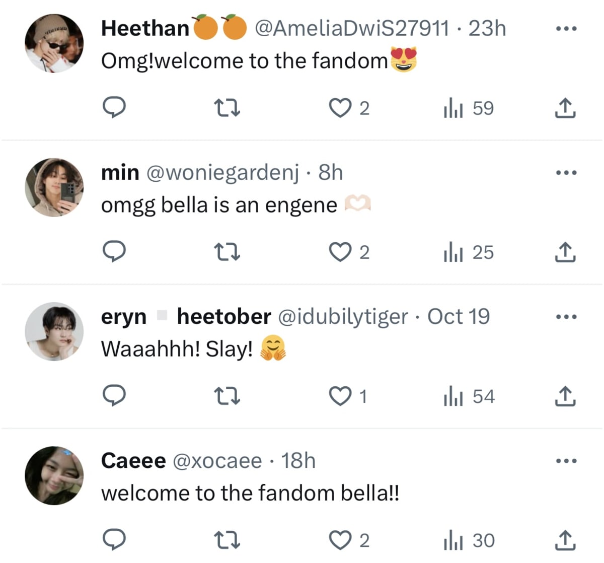 Comments on Bella Poarch's Tweet (@bellapoarch/Twitter)