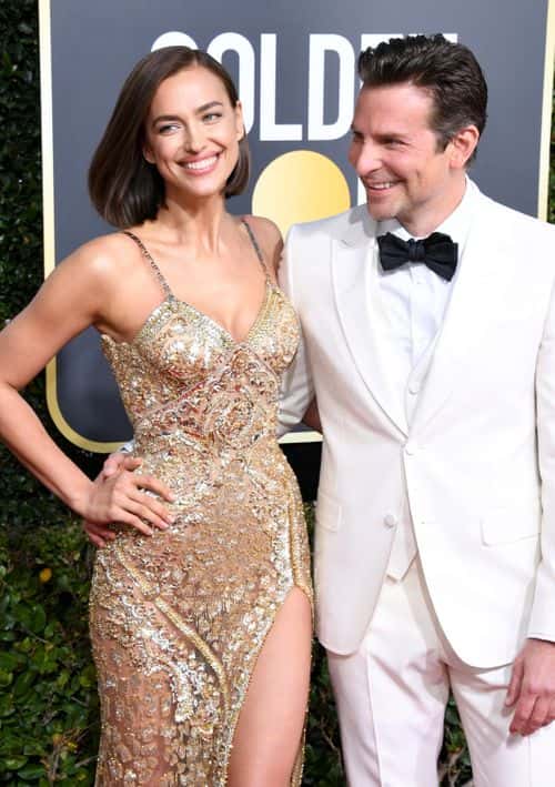 Irina Shayk (L) and Bradley Cooper attend the 76th Annual Golden Globe Awards at The Beverly Hilton Hotel on January 6, 2019 in Beverly Hills, California.