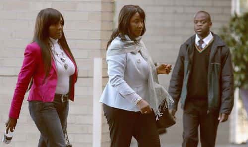 Nelson Mandela's daughter Makaziwe Mandela (C) and granddaughter Ndileka Mandela (L) arrive at the Mediclinic Heart Hospital to visit Mandela during his twelfth day in hospital June 20, 2013 in Pretoria, South Africa. A Nobel Peace Prize laureate and the first democratically elected president of South Africa, Mandela has been admitted to the hospital four times since December 2012 with a reoccurring lung infection, a result of the tuberculosis he contracted during 27 years in prison for his anti-apartheid work.