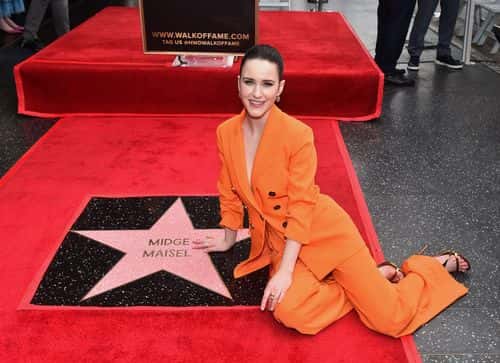 Rachel Brosnahan attends the honorary Star Ceremony for Midge Maisel from 