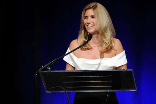 Susan Benedetto speaks onstage at 