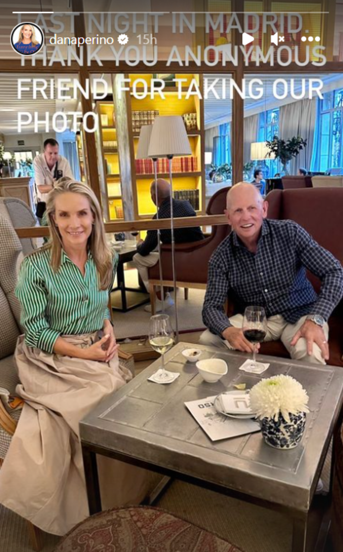 Dana Perino and Peter McMahon in Madrid (@danaperino/Instagram)