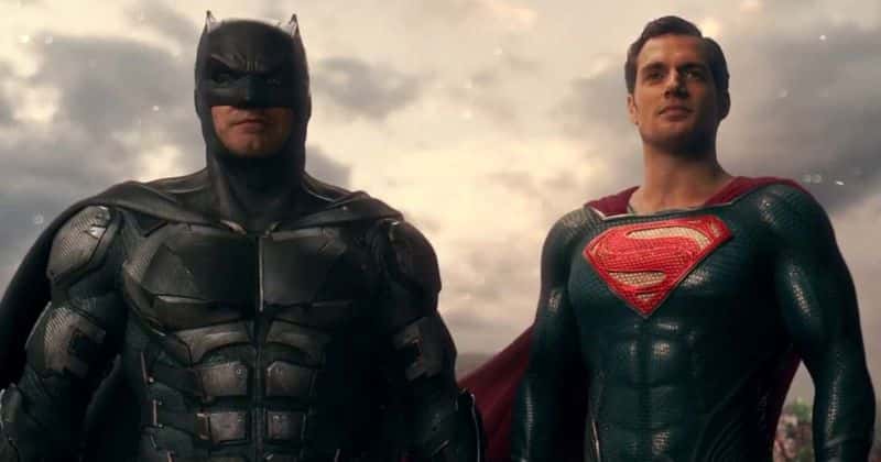 Ben Affleck and Henry Cavill as Batman and Superman in a still from the 'Justice League' (WB)
