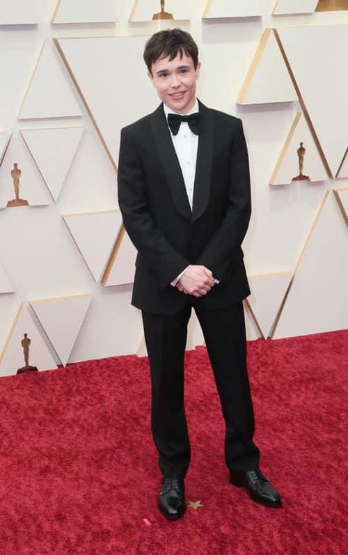 Elliot Page attends the 94th Annual Academy Awards at Hollywood and Highland on March 27, 2022 in Hollywood, California.