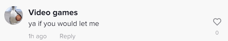 A user named Video games commented he would be the guy if Dunne lets him be (livvy/TikTok)
