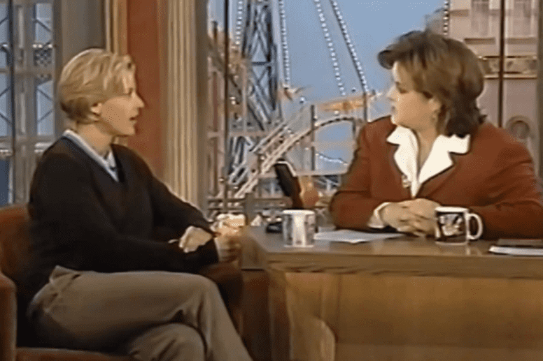 DeGeneres appeared on 'The Rosie O' Donnel show in 1996. 

(talkshowheroes/YouTube)