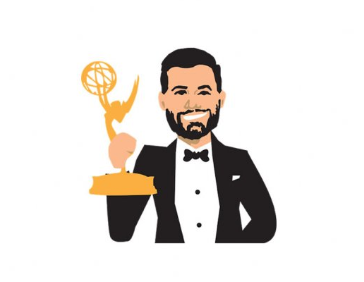 Jimmy Kimmel got his own emoji at the 2016 Emmy Awards. (Twitter)