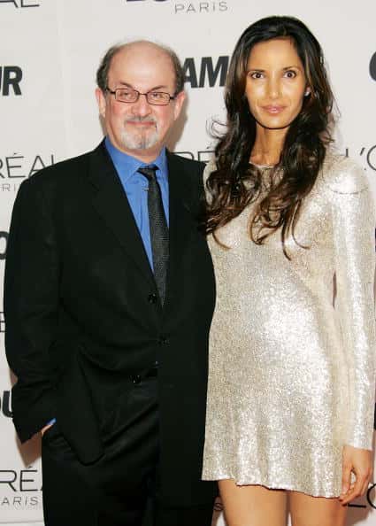 Padma Lakshmi and Salman Rushdie (Photo by Evan Agostini/Getty Images)
