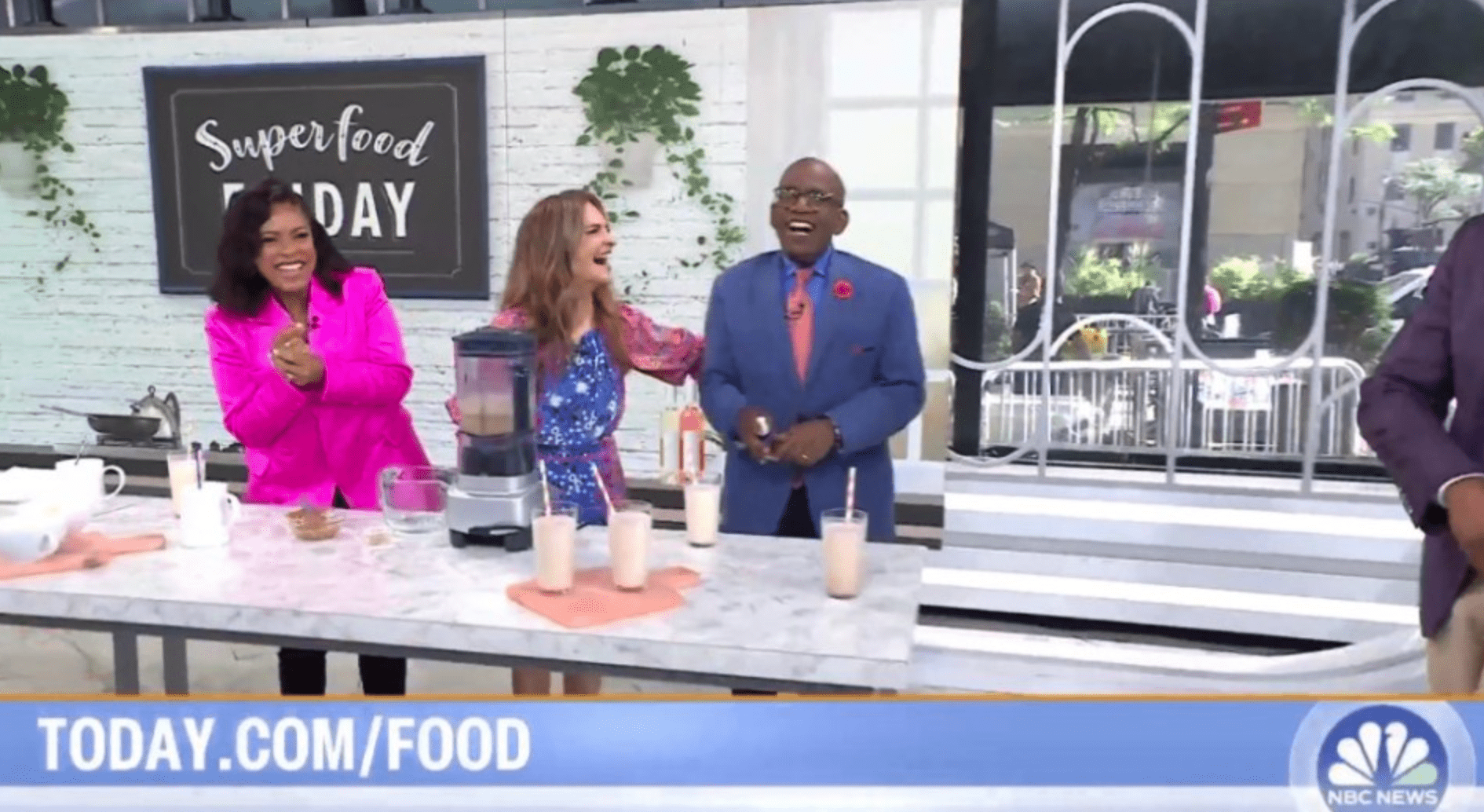 Al Roker sprayed the sanitizer on co-host Craig Melvin, forcing him to walk away (NBC)