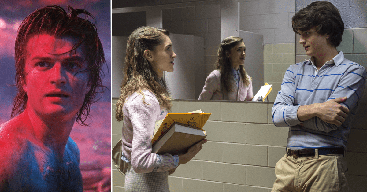 Joe Keery's Steve and Natalia Dyer's Nancy in 'Stranger Things' (Netflix)