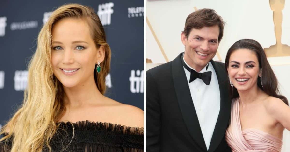 Jennifer Lawrence is neighbor with Ashton Kutcher and Mila Kunis (Getty Images)