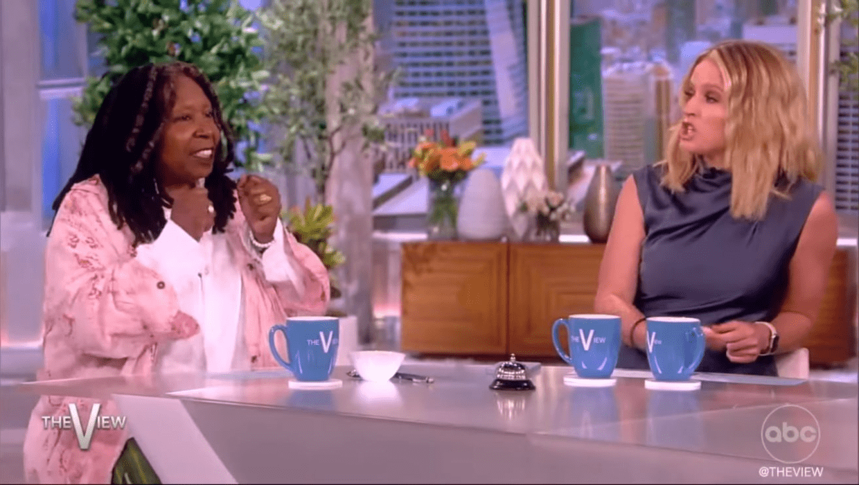 'The View' host Whoopi Goldberg lashed on co-host Sara Haines on-air in a tense moment while disucussing LGBTQ+ Hot Topic (@theview/YouTube)
