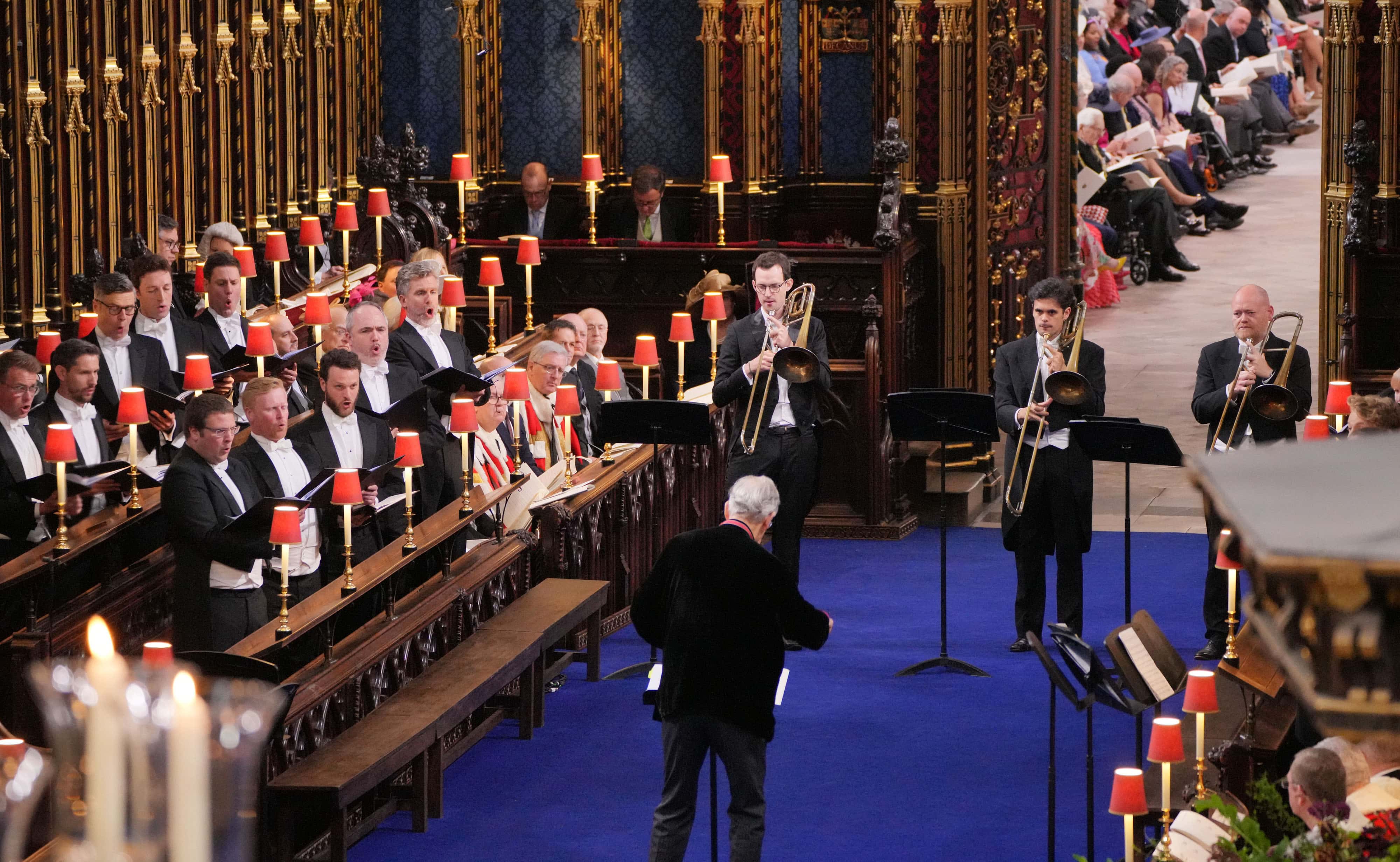 The pre-service concert in Westminster Abbey ahead of the Coronation of King Charles III and Queen Camilla on May 6, 2023 in London, England. The Coronation of Charles III and his wife, Camilla, as King and Queen of the United Kingdom of Great Britain and Northern Ireland, and the other Commonwealth realms takes place at Westminster Abbey today. Charles acceded to the throne on 8 September 2022, upon the death of his mother, Elizabeth II. (Photo by Aaron Chown - WPA Pool/Getty Images)