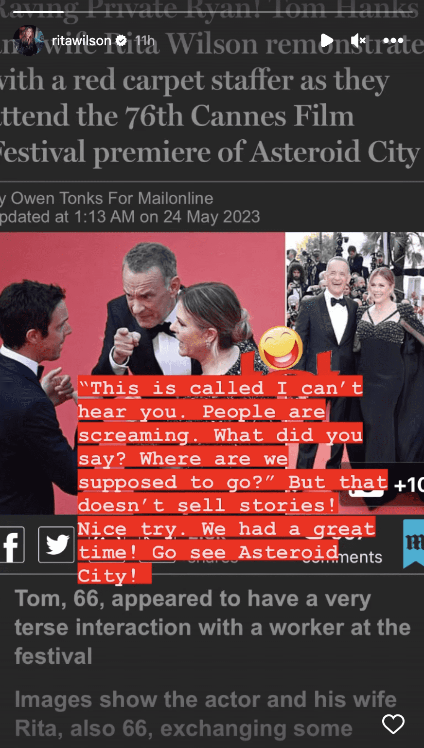 (Instagram/@ritawilson)