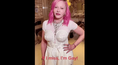 Madonna makes a Tik-Tok video hinting she is Gay! (Credit- Madonna/TikTok)