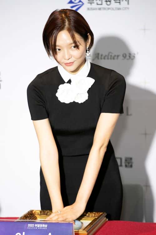 Esom attends the Hand-printing ceremony before the 2022 Buil Film Awards during the 27th Busan International Film Festival at Signiel Busan on October 06, 2022 in Busan, South Korea.
