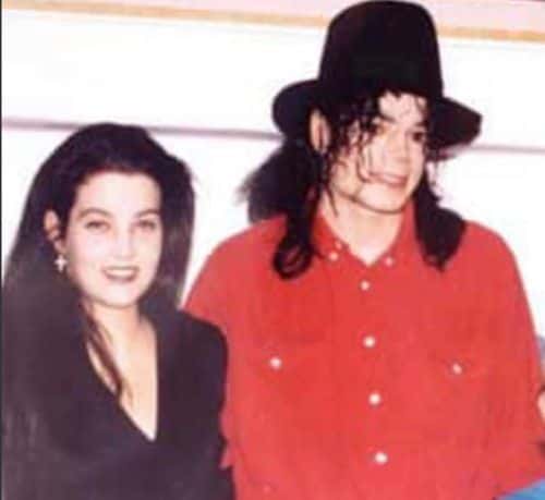 Lisa Marie Presley with Michael Jackson in 1994 (Getty Images)
