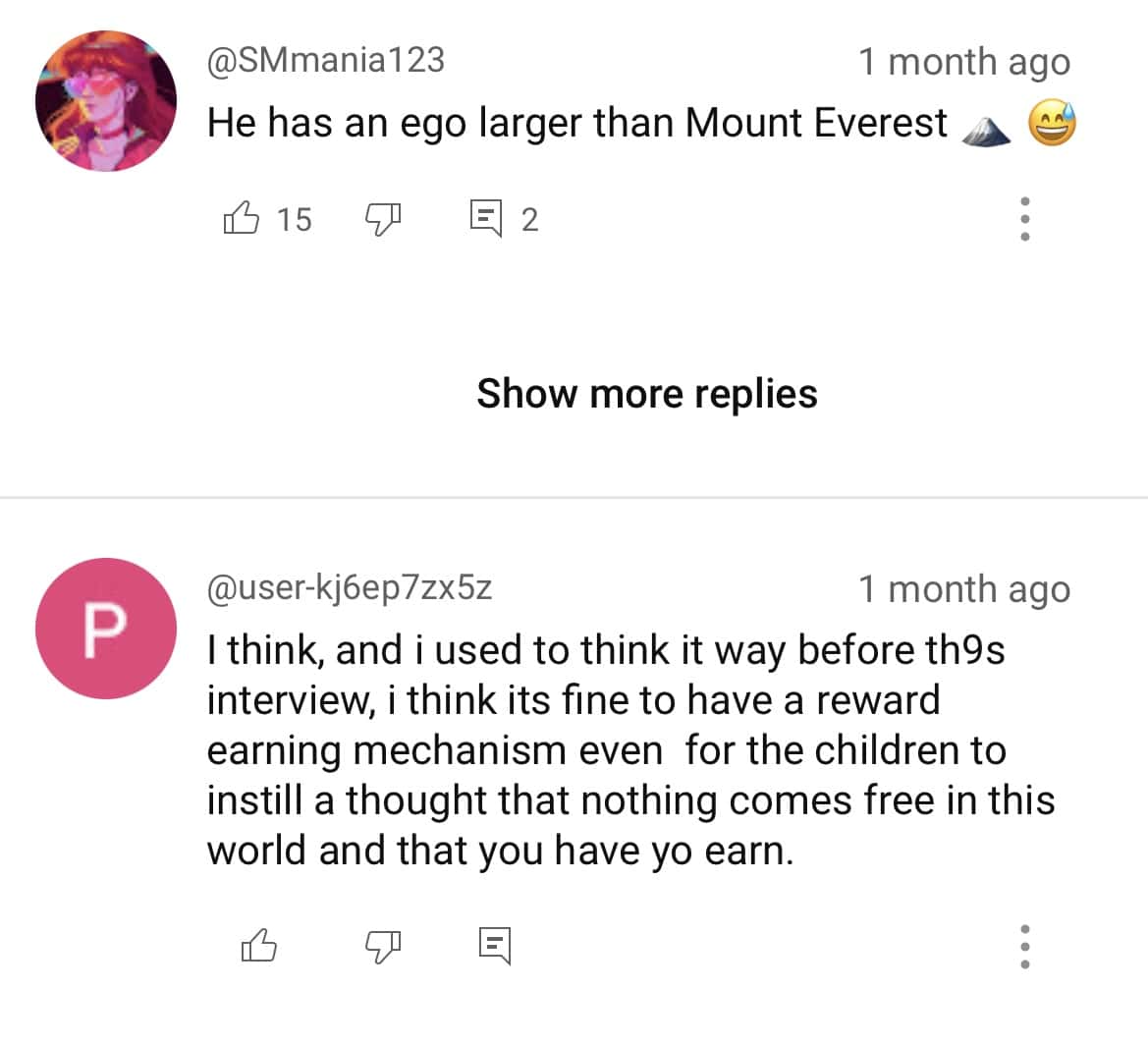 Comments on Andrew Tate's video (@