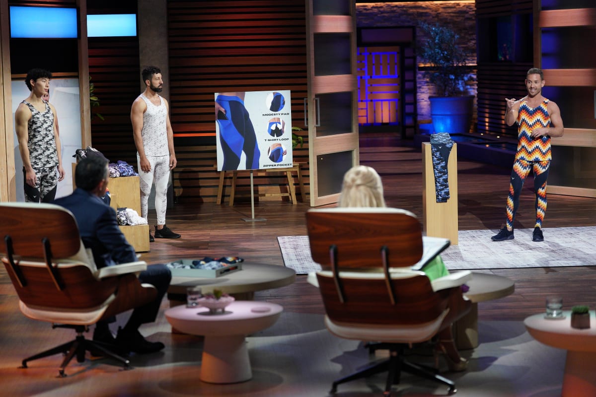 Matador Meggings founder Valentine Aseyo on 'Shark Tank' Season 15 (ABC)
